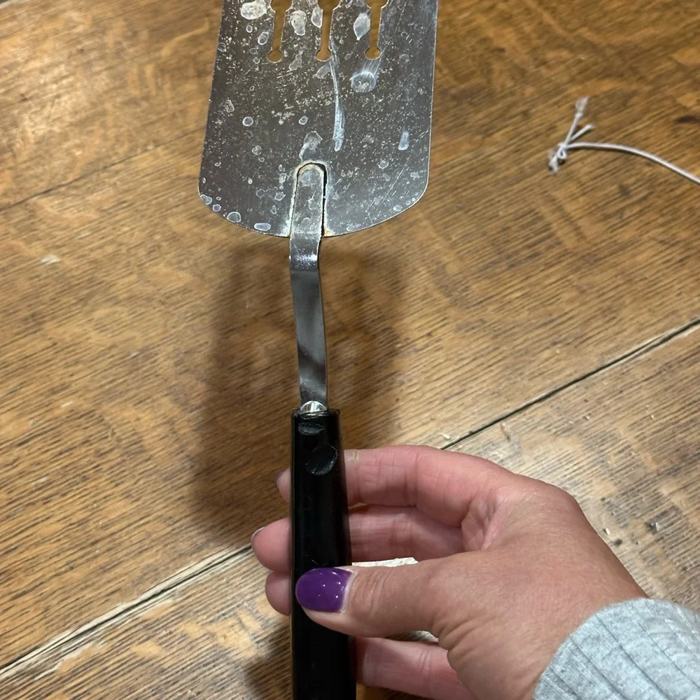 Ekco Black‎ and Silver Slotted Turner